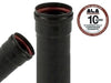 TUBI TUBO ALA 2MM AETERNUM NERO PER STUFA PELLET CM.10 H.50 FUMISTERIA