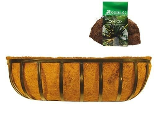 VASO VASI PER PIANTE BALCONIERA COCCO RETTANGOLARE CM 40 - 50 - 60