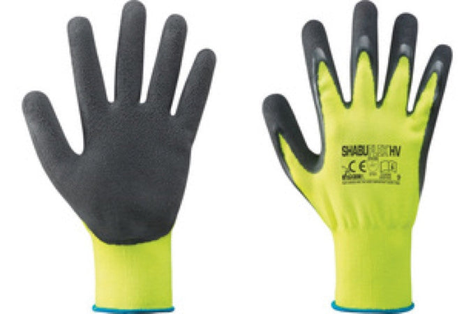 GUANTI WORK GIALLO FLUORESCENTE NYLON LATTICE