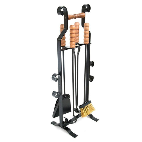 SET ATTREZZI CAMINO MOD. SPAGNOLO 36X22XH74 CM ACCESSORI PER CAMINETTO