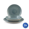 Servizio tavola echo 18 pezzi color ottanioH&H