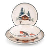 Servizio 18 pezzi tavola frosty in stoneware decorato.H&H