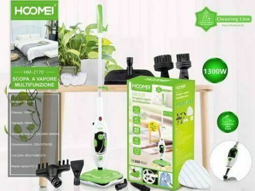 Scopa mop Elettrica A Vapore Multifunzione 5in1 1300W VAPORETTO IGIENIZZANTE