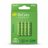 GP ReCyko Confezione da 4 batterie ricaricabili 650mAh AAA 1.2V - Pre-caricate - Realizzate con oltre il 10% di materiali riciclati