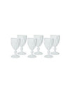 Set 6 calici diamante bianco vetro