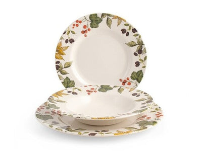 Servizio 18 pezzi tavola fruit of forest in etwear decorato.H&H
