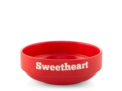 Coppetta in Ceramica rossa 13 cm - Scritta SweetheartH&H