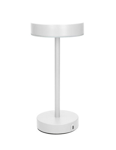 Lampada led touch frisbee bianco opaco metal