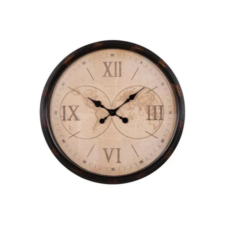 OROLOGIO DA PARETE IN PLASTICA STARK Ø50 CM NERO/NATURALE