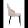 SEDIA CHANTAL IN TESSUTO BEIGE E GAMBE NERE OPACO