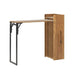 BANCO BAR CON PORTA BOTTIGLIE MARRONE SCURO 122X44,5X108CM