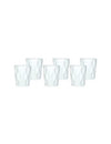 Set 6 bicchieri diamante bianco vetro