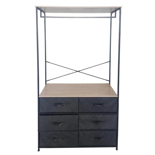 MOBILE 6 CASSETTI CON APPENDI CAMICIE COLMAR 100X40X167CM