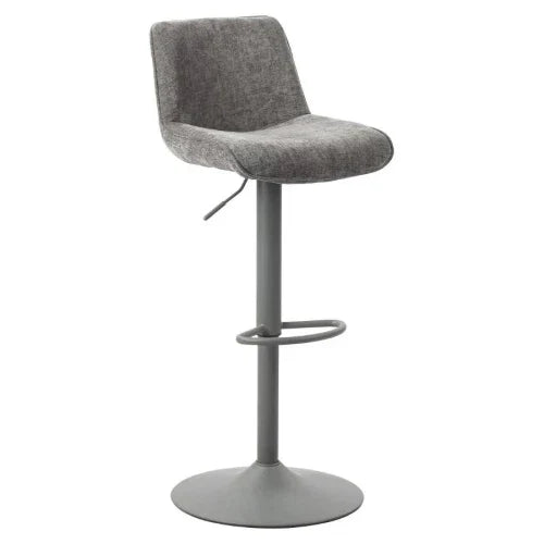 SGABELLO CINDY IN TESSUTO GRIGIO 50,5X45X88,5-110CM