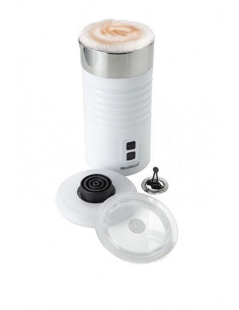 Scalda monta latte schiumotto automatico bianco in acciaio inox e plastica pc