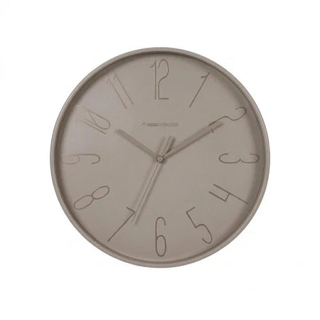 OROLOGIO DA PARETE IN PLASTICA MILANO DIAM. 30CM, tortora
