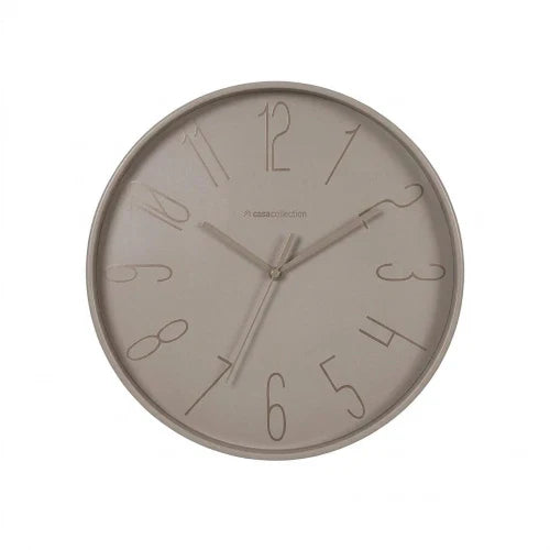 OROLOGIO DA PARETE IN PLASTICA MILANO DIAM. 30CM, tortora
