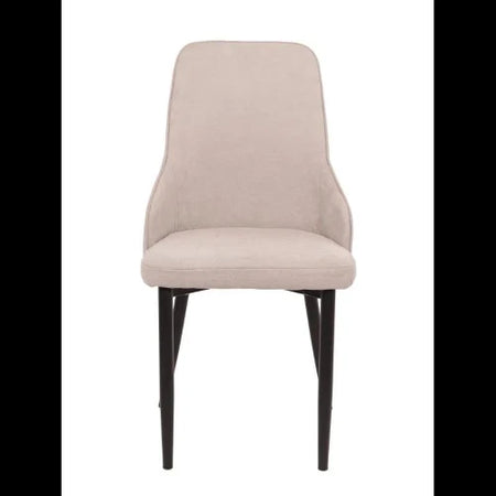 SEDIA CHANTAL IN TESSUTO BEIGE E GAMBE NERE OPACO