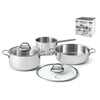 Batteria 5 pezzi inoxplus in acciaio inox