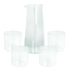 Caraffa 1,5 L + 4 Bicchieri 330 cc in vetro borosilicato trasparente