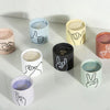 CANDELA IN CERAMICA NERA IMPRESSIONS 163G - ROCK ON - PELLE + MUSCHIO DI QUERCIA