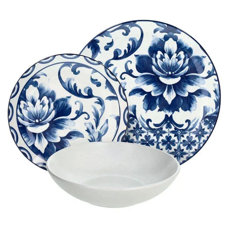 Servizio piatti 18 pezzi Ortigia Porcellana Blu