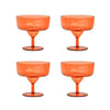 Bicchieri in acrilico Rue Margarita - Set da 4 - Arancione