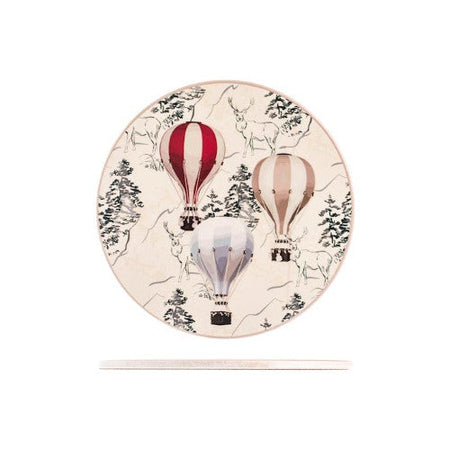 Sottopentola tonda in ceramica decorato MongolfieraH&H