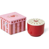 Candela Charmed da 226 g (8 oz) in vetro rosso con coperchio a forma di cuore - Fico selvatico e rosa