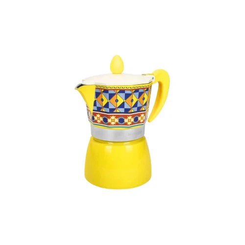 Brandani CAFFETTIERA FILOMENA GIALLA 3 TAZZE ALLUMINIO