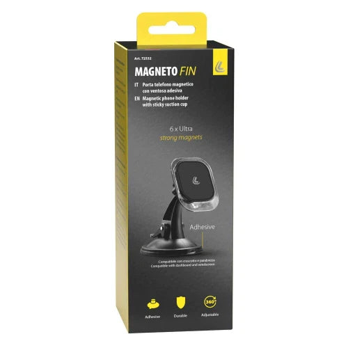 Magneto Fin, porta telefono magnetico con ventosa adesiva