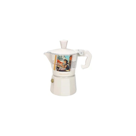 Brandani CAFFETTIERA LA DOLCE VITA AVORIO 1 TAZZA ALLUMINIO