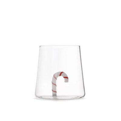 Bicchiere in vetro borosilicato 48 cl con decoro Candy CaneH&H
