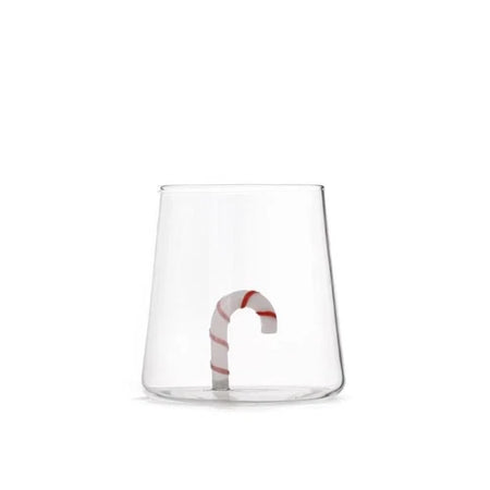 Bicchiere in vetro borosilicato 48 cl con decoro Candy CaneH&H