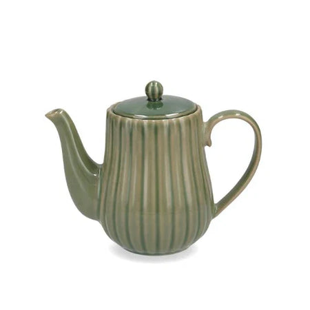 H&H - Teiera lotus in stoneware colore verde cc 740