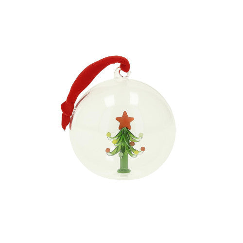 SFERA CHRISTMAS ALBERO NATALIZIO INTERNI   VETRO BOROSILICATO