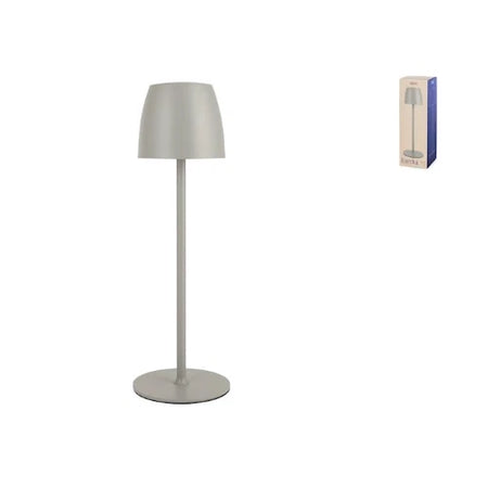 H&H - Lampada eureka da tavolo in metallo grigio cm 38