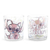 HOME IN ROMBO Bicchiere stitch&angel in vetro decorato cl 25 - Angel