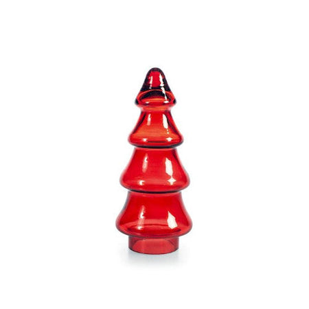 Albero natale rosso in vetro soffiato a mano H&H
