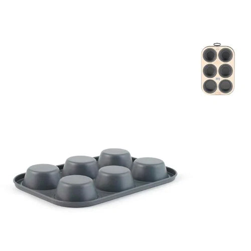 H&H - Stampo muffin 6 posti delì chef in alluminio