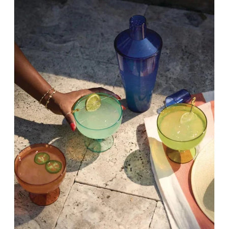 Bicchieri in acrilico Rue Margarita - Set da 4 - Menta