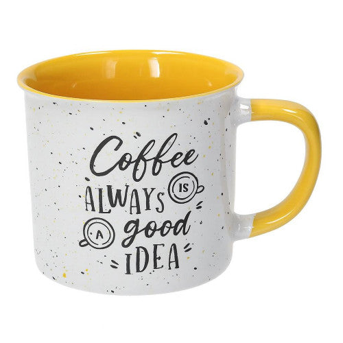 TOGNANA Mug 350 cc Happy Coffee Stoneware Coffee is always a good idea.