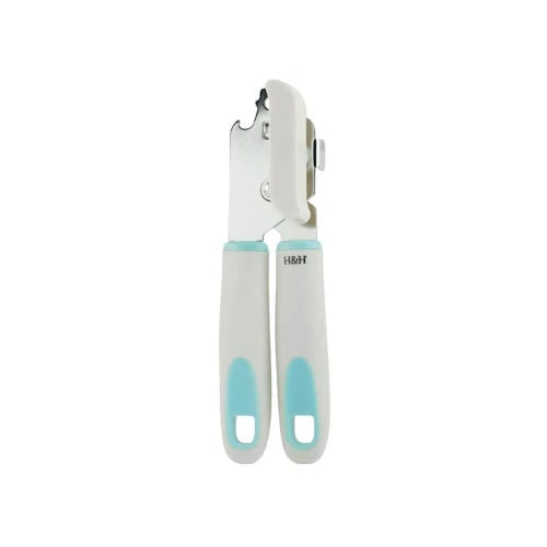 Apriscatole in polipropilene e acciaio inox colore grigio chiaro e azzurroH&H