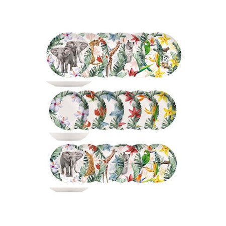 Servizio 18 pezzi tavola exotic in new bone china decorataH&H