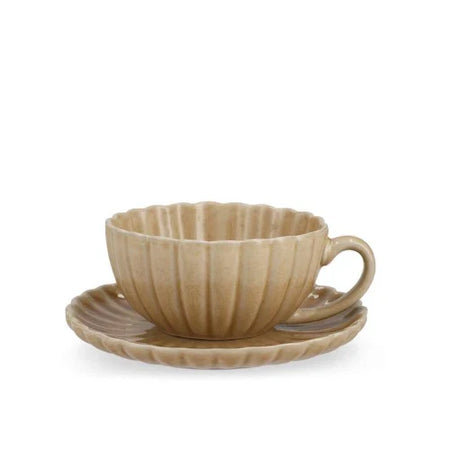 H&H - Set 6 Tazze Tè Lotus Beige 290 cc H&H