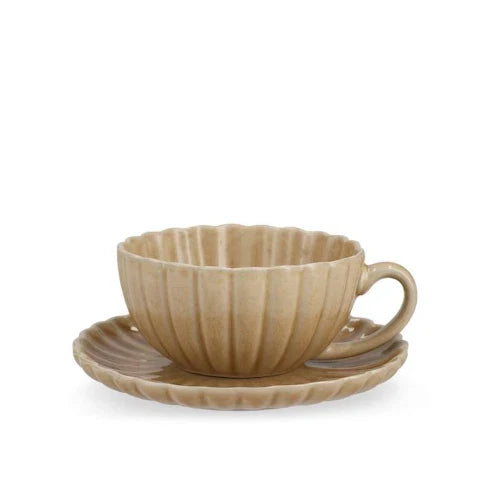 H&H - Set 6 Tazze Tè Lotus Beige 290 cc H&H