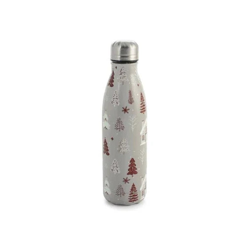 Bottiglia termica natale bianca in acciaio inox lt 0,5H&H