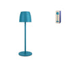 H&H - Lampada eureka da tavolo in metallo azzurro cm 38