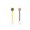 Ichendorf Set due cucchiaini giallo e verde lecca-lecca schiaccianoci