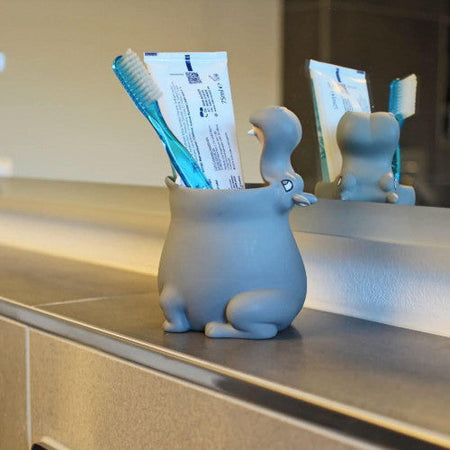 WINKEE Portaspazzolino a forma di ippopotamo - tazza da bagno